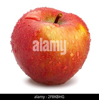 red delicious apple path isolated on white Stock Photo