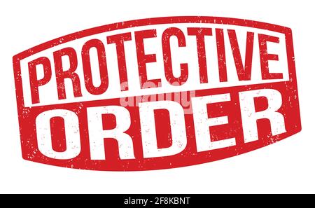 Protective order grunge rubber stamp on white background, vector illustration Stock Vector