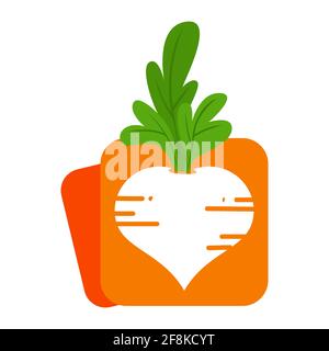 Carrot icon isolated on white background from nutrition collection. Vector illustration EPS.8 EPS.10 Stock Vector
