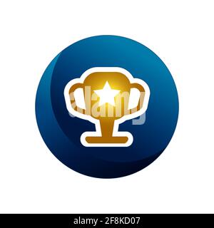 Trophy icon isolated on white background from racing collection. Trophy icon trendy and modern trophy symbol. Vector illustration EPS.8 EPS.10 Stock Vector