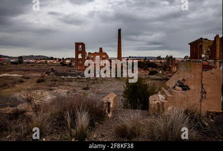 Abandoned former mining operations in peñarroya-pueblonuevo Spain Stock Photo