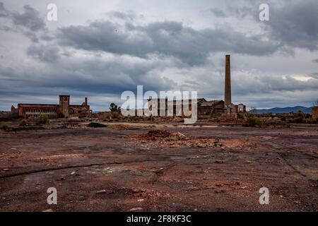 Abandoned former mining operations in peñarroya-pueblonuevo Spain Stock Photo