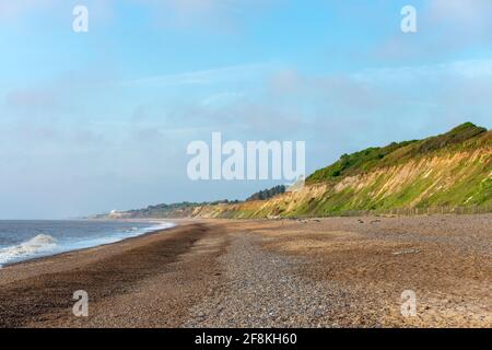 Dunwich looking south towards Sizewell, Suffolk England. Stock Photo