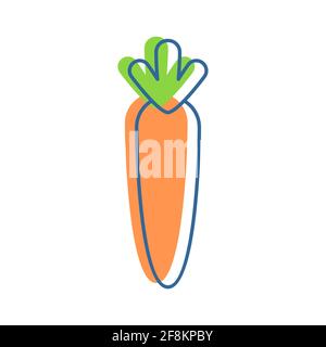 Carrot symbol. Vegetable icon. vector illustration Stock Vector