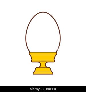 Egg on stand isolated. breakfast vector illustration Stock Vector