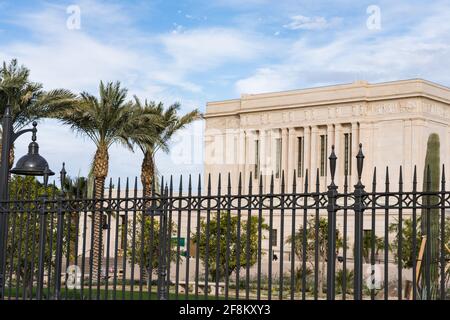 The Mesa Arizona Temple of The Church of Jesus Christ of Latter-day Saints. Stock Photo