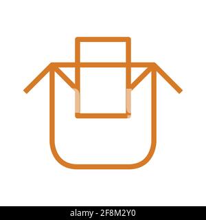 Drip bag coffee on cup icon for instruction Stock Vector