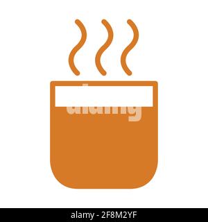 Hot drink icon. Steam over the cup symbol. Ready drip bag coffee Stock Vector
