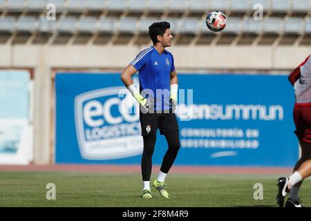 El Ejido, Spain. 11th Apr, 2021. Louis Yamaguchi (Huelva) Football/Soccer : Spanish 'La Liga Segunda Division B' Segunda fase permanencia Segunda RFEF match between CD El Ejido 2012 2-0 Real Club Recreativo de Huelva at the Estadio Municipal de Santo Domingo in El Ejido, Spain . Credit: Mutsu Kawamori/AFLO/Alamy Live News Stock Photo