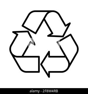 Black outline Universal Recycling Symbol Stock Vector Image & Art - Alamy