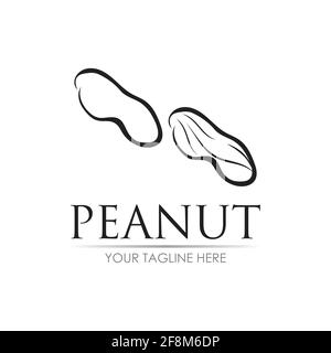peanut logo vector illustration design template Stock Vector