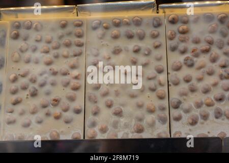 Home made chocolate bars as a background Stock Photo