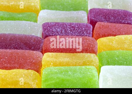 Macro colorful gummy jelly candy Stock Photo