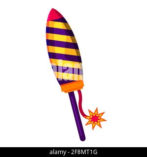 petard for party or birthday concept icon vector illustration in flat style Stock Vector