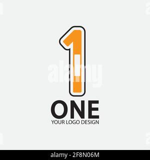 Number 1 logo vector icon design template Stock Vector