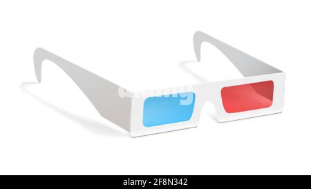 3d glasses isolated on white background.  Stock Vector