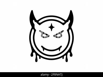 Line art flat illustration of devil Stock Vector Image & Art - Alamy