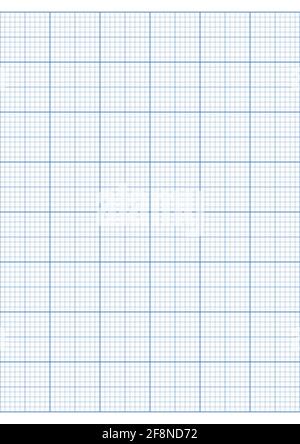 Millimeter graph paper grid. Abstract squared background. Geometric pattern for school, technical engineering line scale measurement. Lined blank for Stock Vector