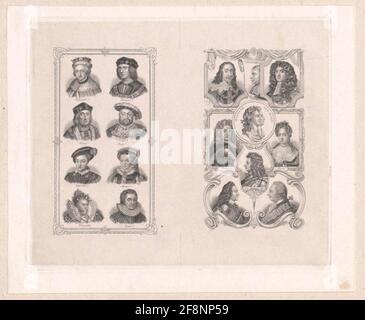 Group picture ruler and rulers of England 4 tableau Stock Photo - Alamy