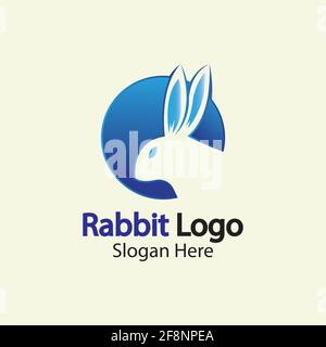 Rabbit Logo template vector icon illustration design Stock Vector