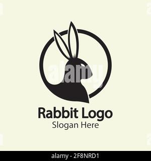 Rabbit Logo template vector icon illustration design Stock Vector
