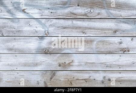 Weathered wooden background with white colored planks. Natural wood Stock Photo