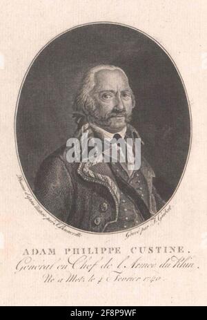 Custine, Adam Philippe Graf von. Stock Photo