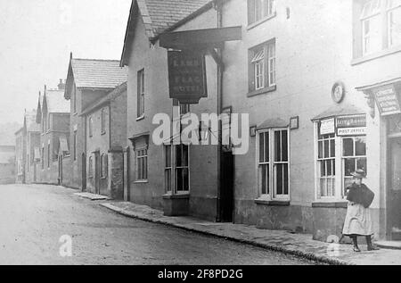 Hotel and post office, Little Haywood, early 1900s Stock Photo