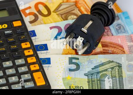 The energy price increase in Euro Stock Photo