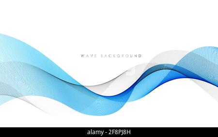 Vector abstract colorful flowing wave lines isolated on white background. Design element for technology, science, modern concept. Stock Vector