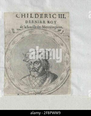 Childerich III., King of Franconia. Stock Photo