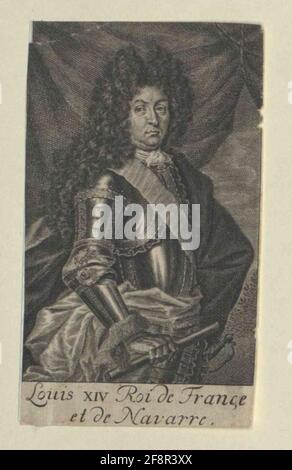 Ludwig Xiv., King of France Print of Bernigeroth Stock Photo