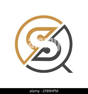Initial qs letter logo vector template design. Linked letter sq logo design. Simple qs vector template. Stock Vector