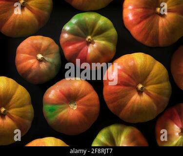 Mysore Pumpkins on black background Stock Photo