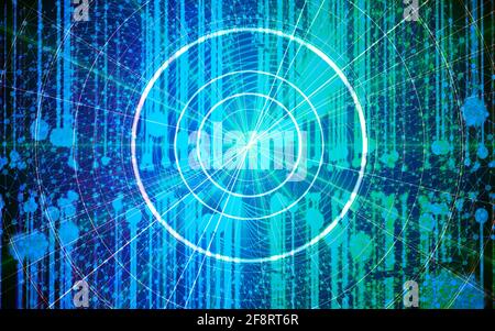 Molecule and communication background. Brochure or web banner design. Lines and dots. Medical, technology, chemistry, science concept. Stock Photo