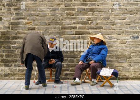 Daily life in Xiangyang old town Stock Photo