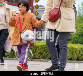 Daily life in Xiangyang old town Stock Photo