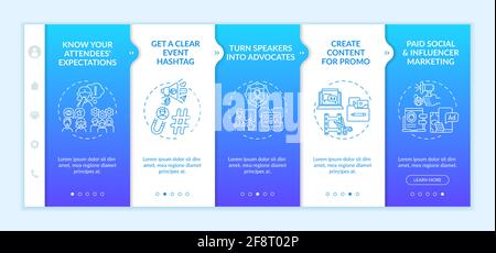 Remote event marketing onboarding vector template Stock Vector