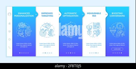 User behaviour analytics onboarding vector template Stock Vector