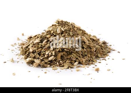 Yerba mate tea isolated on white background. Traditional Argentinian beverage Stock Photo