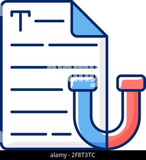 Appealing text RGB color icon Stock Vector