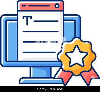 Professionalism RGB color icon Stock Vector