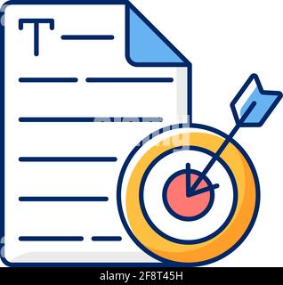 Aiming at target audience RGB color icon Stock Vector
