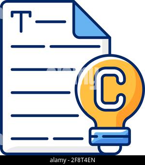 Original content RGB color icon Stock Vector