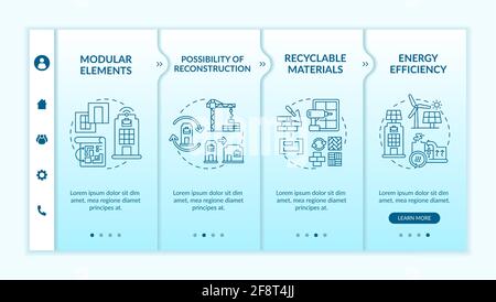 Future office construction onboarding vector template Stock Vector