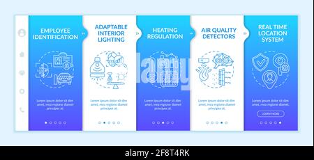 Future smart office onboarding vector template Stock Vector