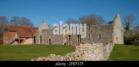 Bishop's Waltham, Winchester, Hampshire, England, UK. 2021. The mainly ruin of Bishop's Waltham Palace, close to Winchester, UK. Stock Photo