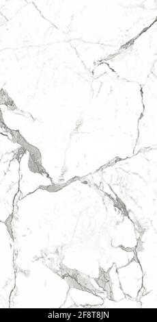 Statuario marble design with polished surface with white base and dark veins Stock Photo