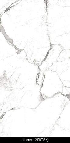 Statuario marble design with polished surface with white base and dark veins Stock Photo