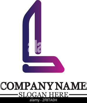 Letter L logo icon design template elements Stock Vector